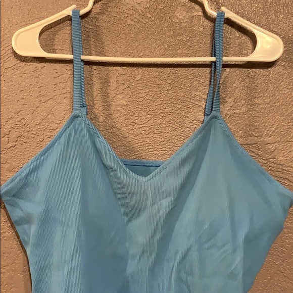 aerie Other - Aerie Light Blue Ribbed Tankini Top